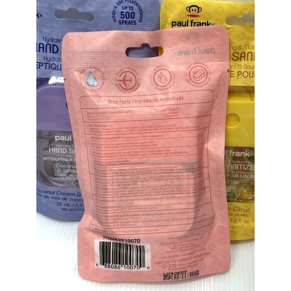 Paul Frank Hand Sanitizer Set 3pc 35ml Sweet Guava Coconut Citrus Floral NEW - Picture 6 of 7